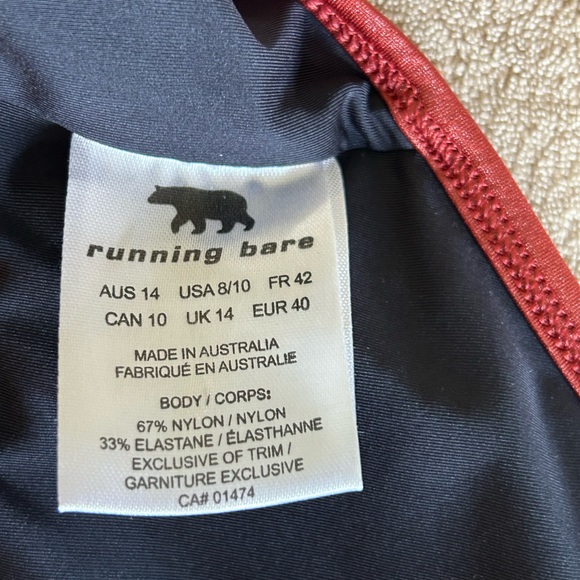 Running Bare Crystal Push Up Sports Bra in Sleek Rust. Women’s size 8/10 - Picture 3 of 7